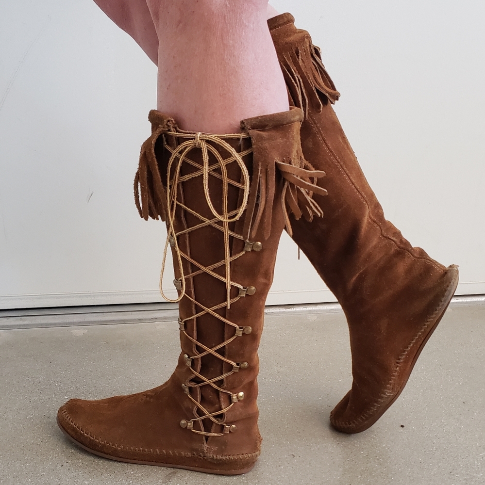 Vintage Knee High Moccasin Boots